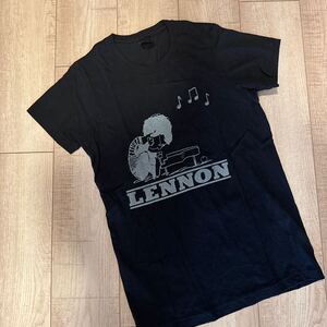 美品 pledge プレッジ Tシャツ 黒 46 ジョンレノン 本物