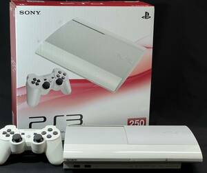 □【簡易プレイ確認済/初期化済】 SONY PlayStation 3 PS3 CECH-4200B 250GB 本体 初期化済 ホワイト プレステ3 封印シール有 □ W04-1031