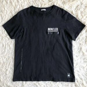 モンクレール【希少コラボ】MONCLER Fragment Hiroshi Fujiwara 藤原ヒロシ フラグメント Tシャツ ブラック 黒 M プリントロゴ イタリア製