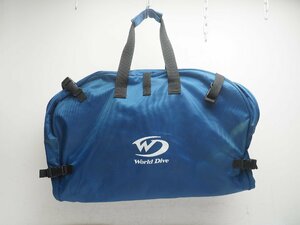 WorldDive ワールドダイブ ドライスーツバッグ ブルー ランク:A ウェットスーツ 色褪せあり スキューバダイビング用品 [3F-60613]