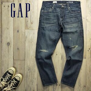 ☆GAP ギャップ☆SEXY BOYFRIEND USED クラッシュ加工 デニム レディースW28 S980