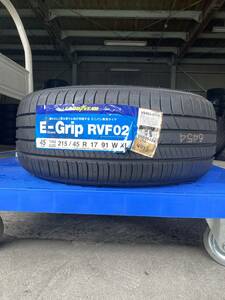 【法人宛限定送料無料】GYYD102813 GOODYEAR　215/45R17　91WXL　E-Grip RVF02　1本　2022年製