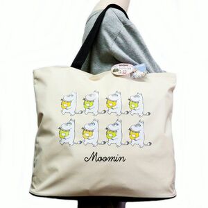 ★ムーミン MOOMIN 新品 便利 ファスナー付き たっぷり入る トートバッグ BAG かばん 鞄 [MOOMINBAG-IVO1N] 一 六★QWER★