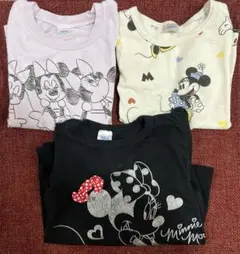 110 ディズニー　ミニー　キッズTシャツ3点セット