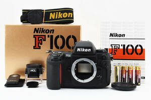 ジャンク Nikon ニコン F100 一眼レフカメラ フィルムカメラ ボディ ブラック 美品 説明書 キャップ 箱付き 通電確認済み