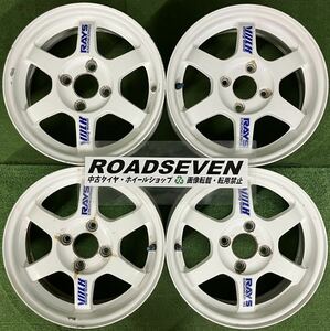 ★RAYS レイズ VOLK RACING TE37 ボルクレーシング 当時物 14インチ★14×5J +35 4H PCD100 ハブ径:約65mm 4本セット 中古アルミ★送料無料