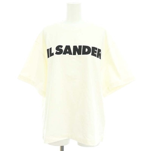 ジルサンダー JIL SANDER 23SS T-SHIRT CN SS J02GC0001 ロゴTシャツ 五分袖 クルーネック S 白 ホワイト /MI ■OS レディース