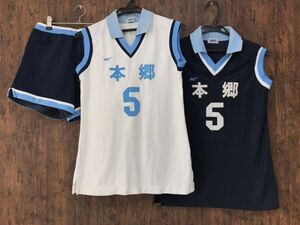 ss_6105y 神奈川県 横浜市立本郷中学 女子 バレーボール ユニフォーム 上下3点セット サイズ 上×2→11-3 下→L