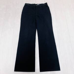 S3016 SIMPLE LIFE シンプルライフ レディース カジュアルパンツ ストレッチパンツ ワイド ブラック 黒 万能 コットン シンプル USED 古着