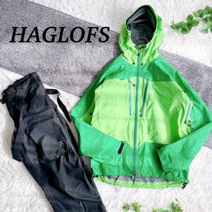 HAGLOFS　ホグロフス ゴアテックス　スピッツ ジャケット ハードシェル セットアップ L　スキーウェア　スノボ　上下　メンズ