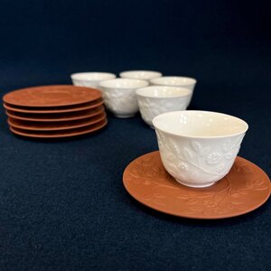 ［道］Meissen マイセン 茶器 カップ&ソーサー 6客セット 煎茶 日本茶 中国茶 湯呑 茶托