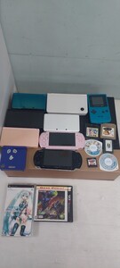 中古品・ジャンク品 ゲーム機・ソフトまとめ売り 任天堂 DSLL1機/DSlite1機/3DS3機/ SONY PSP2機 ゲームボーイ ゲームボーイカラー (も)