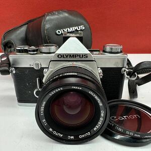 ▽ OLYMPUS OM-1N ボディ フィルムカメラ 一眼レフカメラ OM-SYSTEM ZUIKO MC AUTO-W F2 35mm レンズ シャッター、露出計OK オリンパス