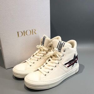 極美品 DIOR STAR スニーカー ハイカット オフホワイト37