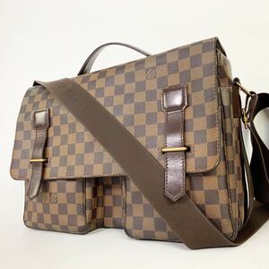 1円 LOUIS VUITTON ルイヴィトン N42270 ダミエ ブロードウェイ 2WAY ハンドバッグ ショルダー 斜め掛けかばん メンズ