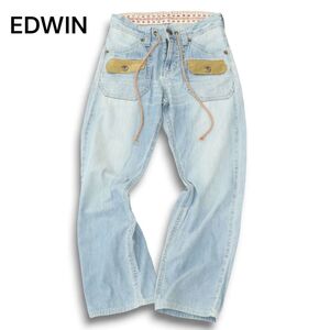 EDWIN エドウィン 714RS USED加工★ イージー ストレッチ ブッシュ デニム パンツ ジーンズ Sz.S メンズ　A4B05510_A#R