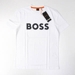 新品正規品 HUGO BOSS ヒューゴ ボス オレンジ メンズ 半袖 オーガニック コットン コントラストロゴ Tシャツ 大谷翔平 ホワイト L