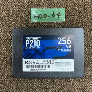 HDD-64 激安 SSD256GB 2.5インチ SATA 1時間 内蔵SSD Patriot P210 Crystaldiskinfoにて正常品 中古