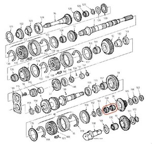 フォード マツダ製 M5R2 5速 マニュアル トランスミッション カウンターシャフト側 リバースギア ニードルベアリング Ford 5MT F E 150 350