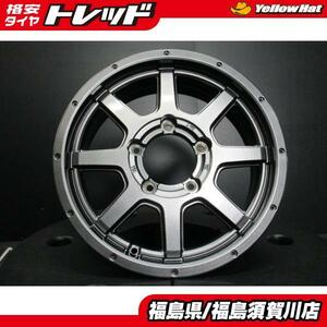 マルカMiD ロードマックス マッドライダー 5.5J-16 +22 139.7 5H ガンメタ ジムニー 須賀川店頭取付OK