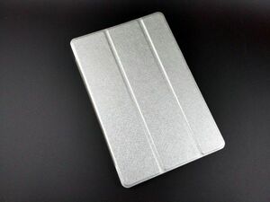 iPad mini4用 スタンドカバー ハードケース 三折 薄型 シルバー