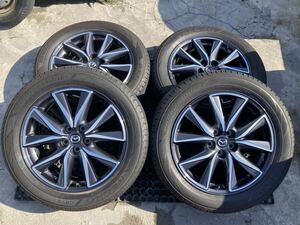 MAZDA純正 225/55R19 7J +45 PCD114.3 2021年製 アルミホイール４本セット