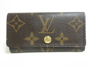 10315◆【SALE】LOUIS VUITTON ルイヴィトン モノグラム M62631 ミュルティクレ4 キーケース MADE IN FRANCE 中古 USED