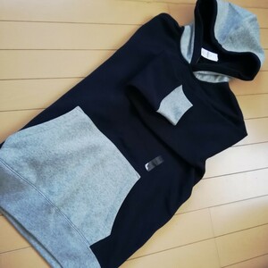 GAP パーカ XS ネイビー×グレー　裏起毛　未使用　タグ付 