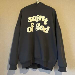 【1円スタート】 FEAR OF GOD × SAINT MICHAEL　 24SS Saint of God Hoodie ブラック