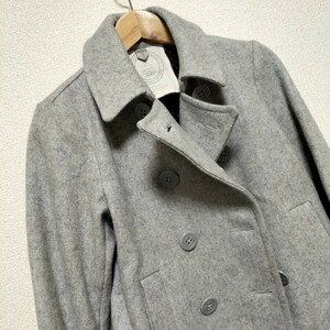 ☆kato TOOL PROJECT 2way ピーコート ウール混 メルトン ジャケット 8B P-COAT アウター サイズ0 カトー ツールプロジェクト 古着 USED