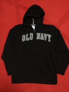 ■OLD NAVY■GAP兄弟ブランド■新品140■ジップアップ■黒■5-2