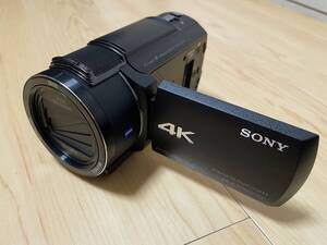 【中古】SONY ソニーFDR-AX40（B）ブラック | デジタルビデオカメラ Handycam ハンディカム 4K【元箱あり】MicroSDXC 256GB/ソフトケース付