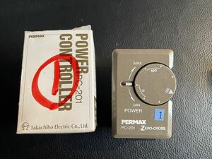 中古品☆PERMAX PC-201 高千穂電気製 温度・パワーコントローラ ZERO-CROSS 通電確認済 箱付き