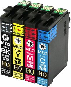 MED-4CL エプソン 純正互換 インクカートリッジ 4色組 メダマヤキ EPSON EW-056A EW-456A 目玉焼き MED-BK MED-C MED-M MED-Y