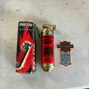 ハーレー　プレスト　消火器　パン　ナックル　サイドバルブ　NOS 未使用　FIRE EXTINGUISHER PRESTO