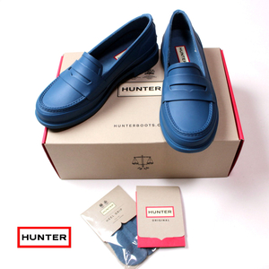 ☆☆ 未使用 定価15000円 HUNTER ハンター ☆☆ REFINED PENNY LOAFER MATTE UK3 JPN22cm ペニーローファー レインシューズ