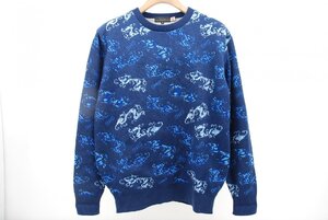 coco 中古 ダンスウィズドラゴン メンズ セーター 2(M) 紺系 長袖 ドラゴン ジャガード 防風裏地付き レターパックプラス発送可 70944