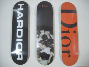 新品 2ND DS 限定 2017 DIOR HOMME ディオールオム ( Hardior Mosh Pits Dior ) SKATEBOARD DECK スケートボード デッキ 3 セット