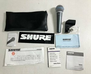 ★SHURE BETA 58A プロフェッショナル ボーカルマイク ダイナミックマイク ケース付き 音響機材 動作未確認 現状品 0.4kg★