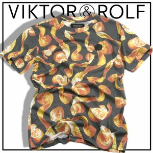 新品 【VIKTOR&ROLF / ヴィクター＆ロルフ】80S オレンジプリント Tシャツ 80S ORANGE PRINT T-SHIRT ★353011 L フルーツ