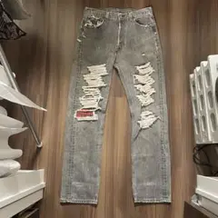 90s LEVI’S 先染めブラック デニムパンツ usa製 グランジ