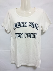 古着 レディースL Ocean Pacific/オーシャンパシフィック Tシャツ 半袖 カットソー ホワイト 525508