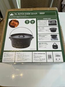  LOGOS ロゴス SL DUTCH OVEN 12inch DEEP SLダッチオーブン12インチ ディープ 未使用品 バッグ付き