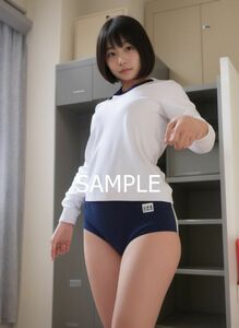 38※全て一点物※【A4サイズ 美女ポスター】最高画質 光沢紙 ブルマ 体操服 美少女 同人 教室 長袖 美尻コスプレ