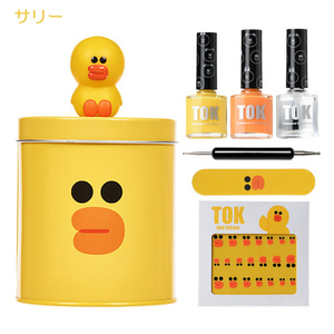 TOK ラインフレンズ ネイル缶 ネイルポリッシュセット （サリー）