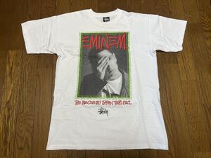  stussy white eminem tour photo tee japan エミネム tシャツ 白