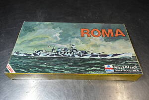 Qp625 絶版 Vtg 1981年製 ESCI 1:1200 Italian battleship Roma Waterline Snap-Together エッシー イタリア戦艦 ローマ *60