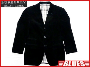 即決★BURBERRY BLACK LABEL★メンズS 廃版 テーラードジャケット バーバリーブラックレーベル 黒 コーデュロイ 三陽商会正規 チェック柄