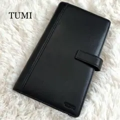 TUMI 手帳 パスポートケース 旅行財布 オーガナイザー トラベル 本革 黒