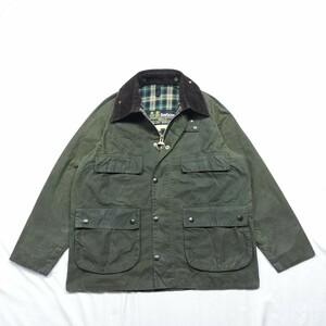 80s Barbour bedale　c40　バブアー　ビデイル　　 2クラウン　2クレスト　 セージ　4ポケット